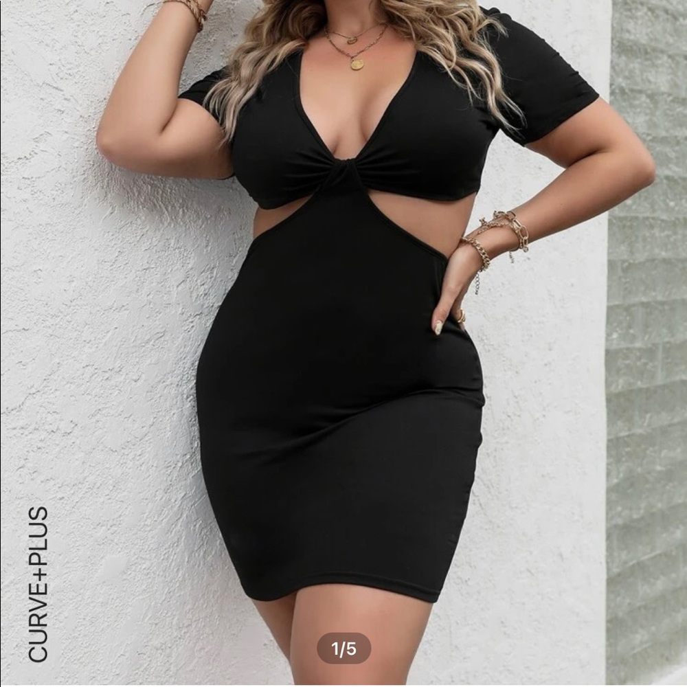 Black summer dress plus